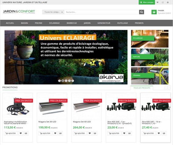 Site développé en PHP/MySQL - Magento